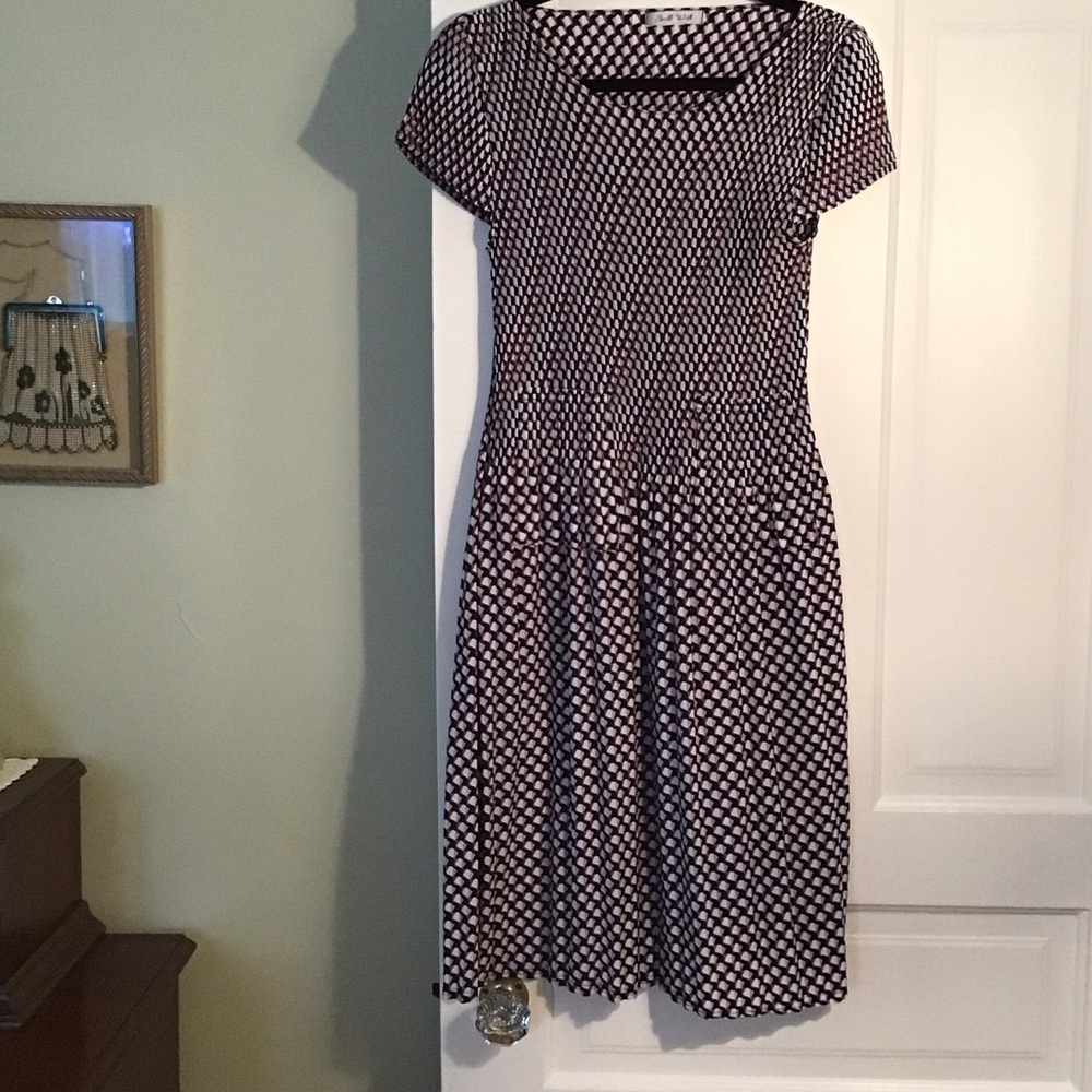Soho Navy Geometric Pattern Dress M